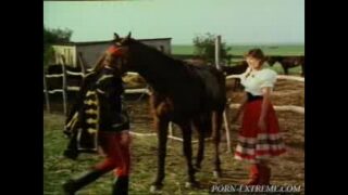 Soldier Gives Riding to Young Village Girl