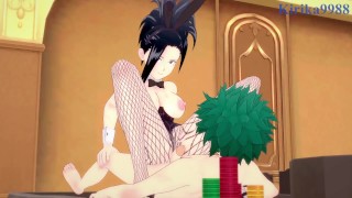 Momo Yaoyorozu and Izuku Midoriya have intense sex in a casino. – My Hero Academia Hentai
