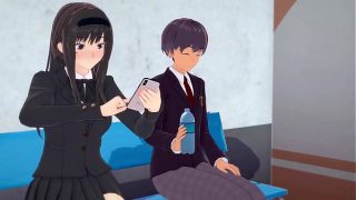 3D Hentai: Femdom anime girl cuckold her boyfriend and turns him into a toilet